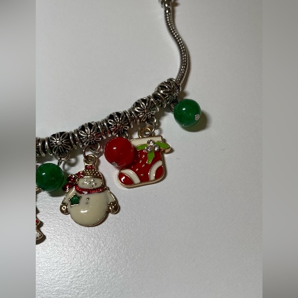 Sterling Silver Christmas Charm Bracelet - Picture 5 of 8